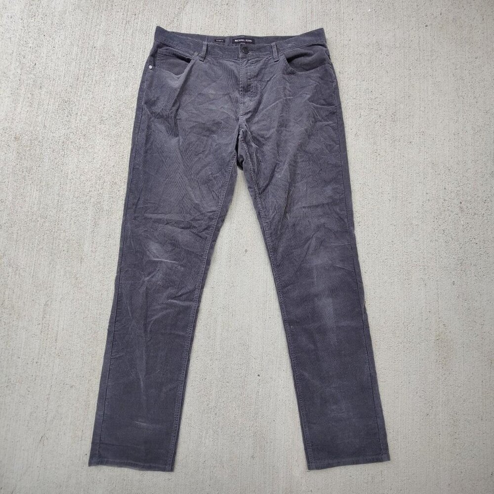Designer 'Michael Kors' grey corduroy trousers men's size 34x34